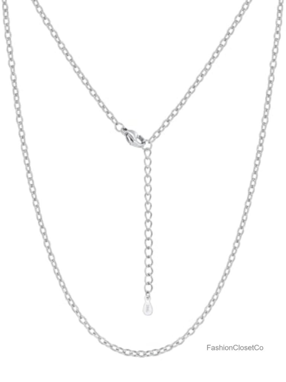 2.5mm Rolo Cable Chain Necklace for Women, 316L Stainless Steel, 14K Gold